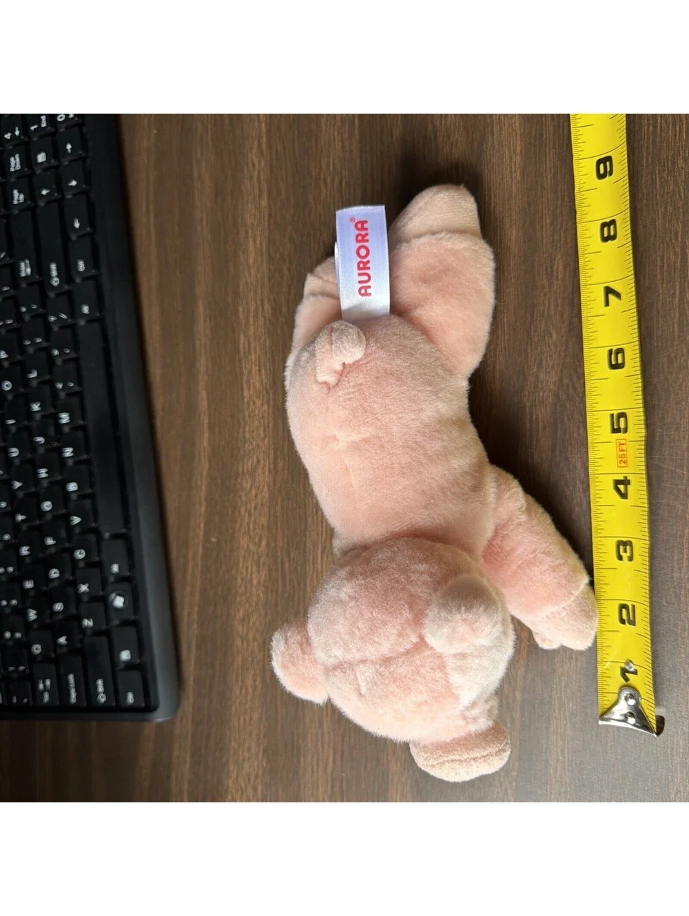 Aurora Mini Flopsie Pink Pig Plush Stuffed Animal 8
